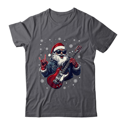 Vintage Rock & Roll Christmas Santa Claus Men Rock Guitar Shirt & Sweatshirt | teecentury