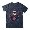 Vintage Rock & Roll Christmas Santa Claus Men Rock Guitar Shirt & Sweatshirt | teecentury