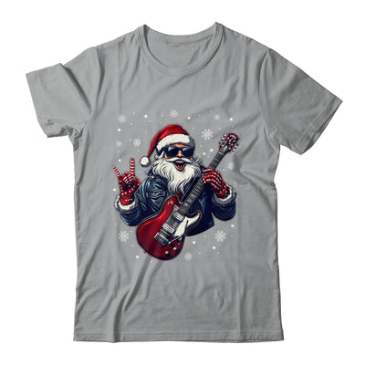 Vintage Rock & Roll Christmas Santa Claus Men Rock Guitar Shirt & Sweatshirt | teecentury