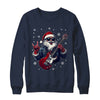 Vintage Rock & Roll Christmas Santa Claus Men Rock Guitar Shirt & Sweatshirt | teecentury