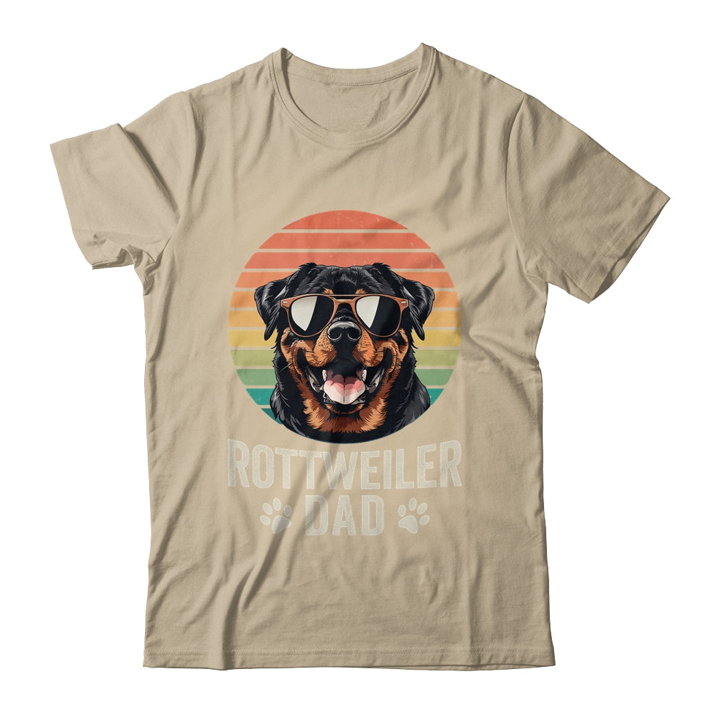 Vintage Rottweiler Dad For Fathers Day Dog Lover Funny Shirt & Hoodie | teecentury