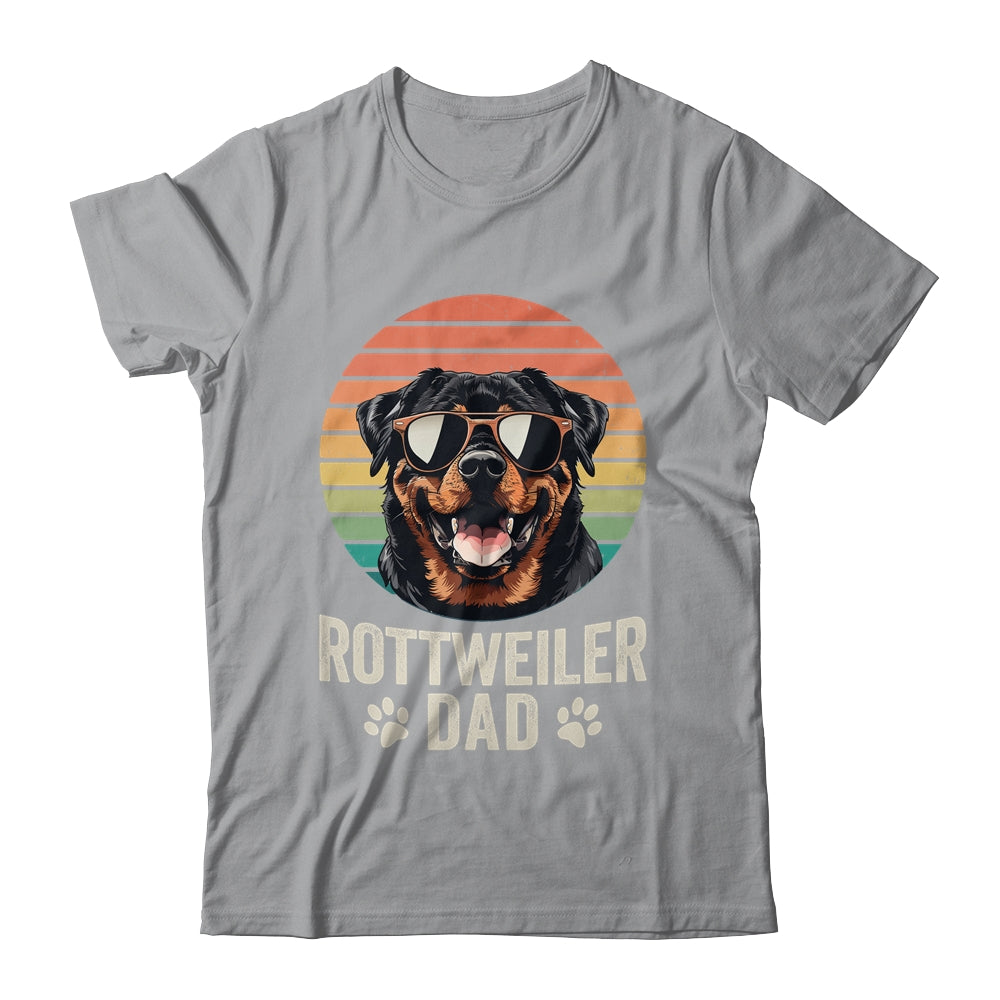 Vintage Rottweiler Dad For Fathers Day Dog Lover Funny Shirt & Hoodie | teecentury