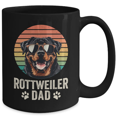 Vintage Rottweiler Dad For Fathers Day Dog Lover Funny Mug | teecentury