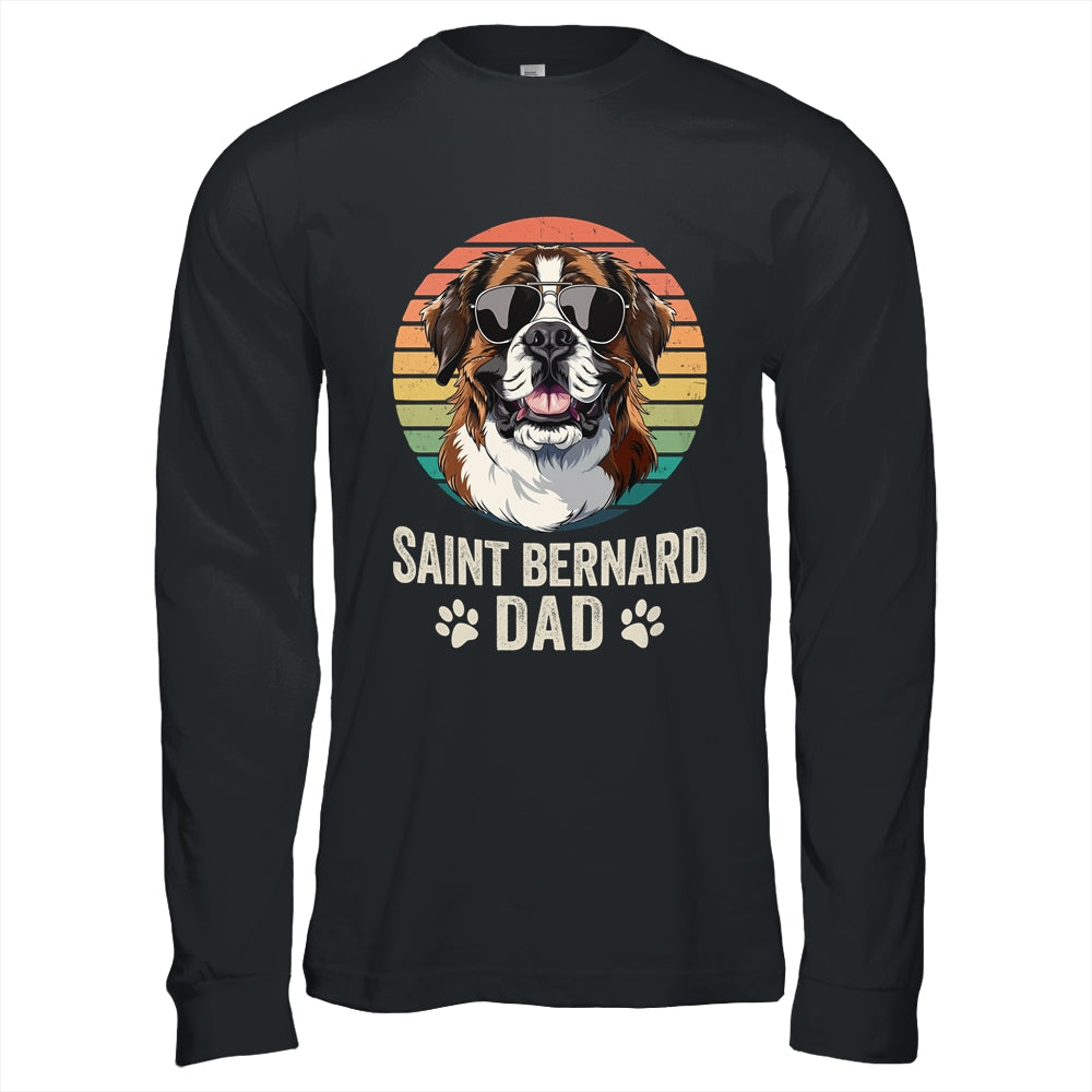 Vintage Saint Bernard Dad For Fathers Day Dog Lover Funny Shirt & Hoodie | teecentury