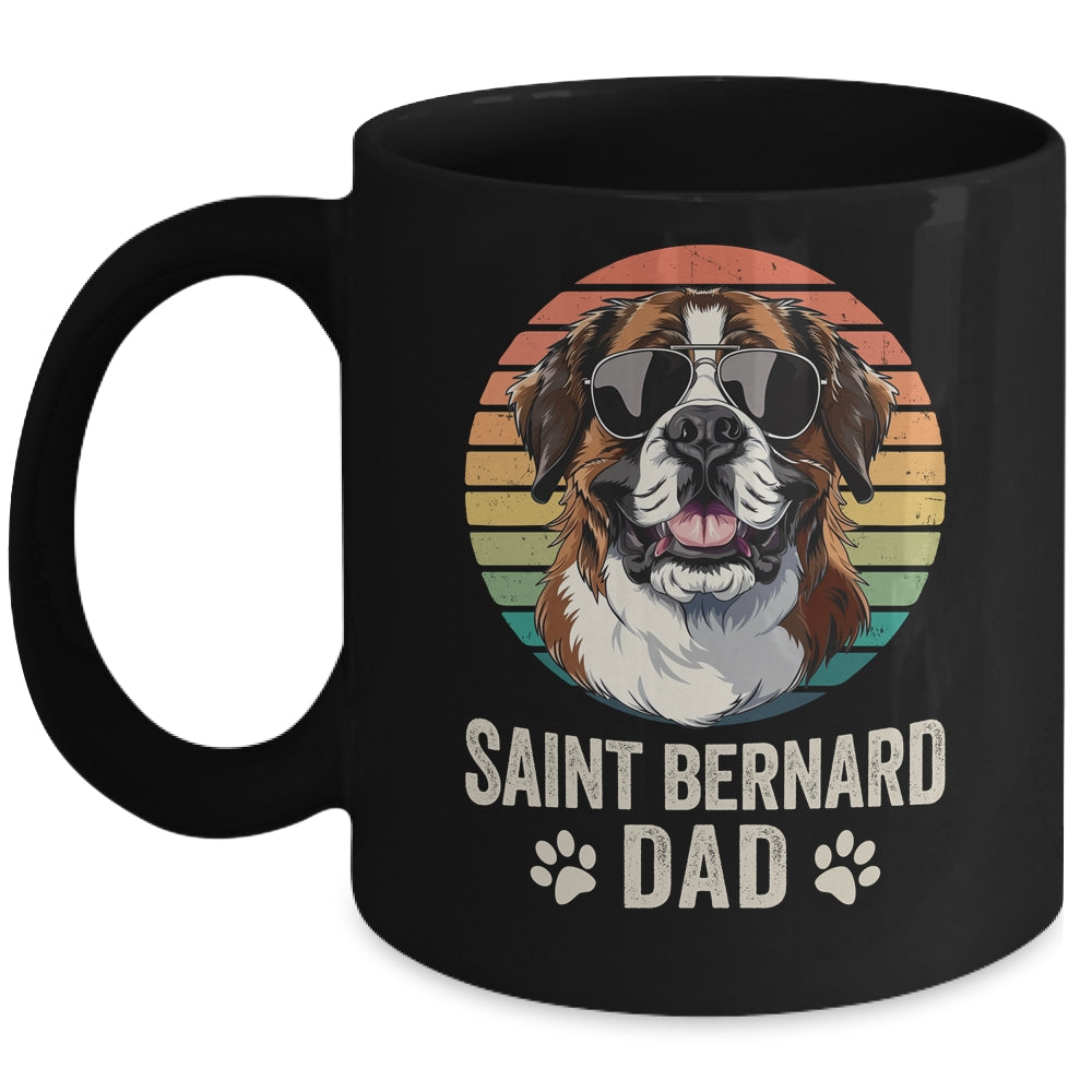 Vintage Saint Bernard Dad For Fathers Day Dog Lover Funny Mug | teecentury