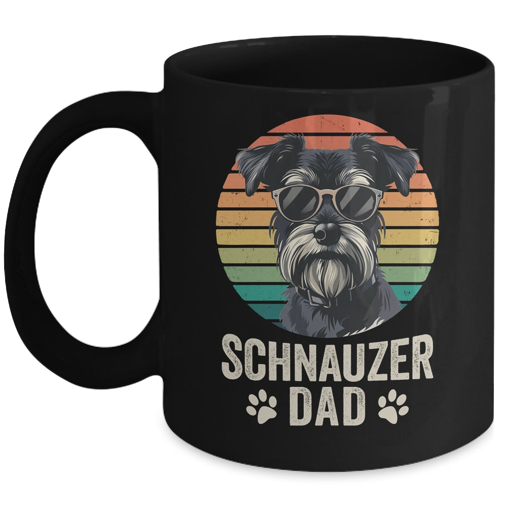 Vintage Schnauzer Dad For Fathers Day Dog Lover Funny Mug | teecentury
