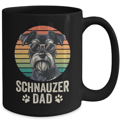 Vintage Schnauzer Dad For Fathers Day Dog Lover Funny Mug | teecentury