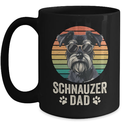 Vintage Schnauzer Dad For Fathers Day Dog Lover Funny Mug | teecentury