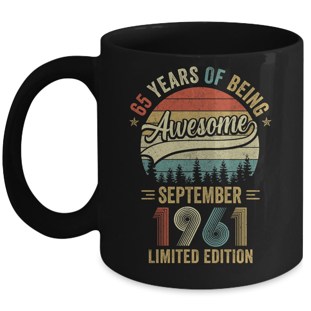 Vintage September 1961 65 Years Old 65th Birthday Men Women Mug | teecentury