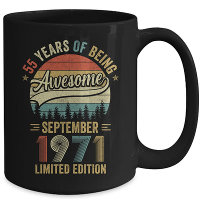 Vintage September 1971 55 Years Old 55th Birthday Men Women Mug | teecentury