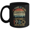 Vintage September 1980 45 Year Old 45th Birthday Men Women Mug | teecentury