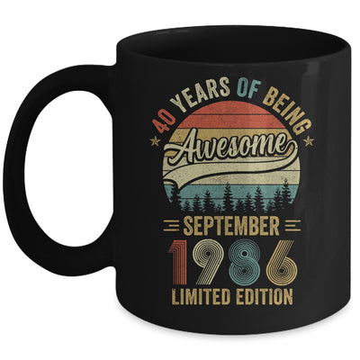 Vintage September 1986 40 Years Old 40th Birthday Men Women Mug | teecentury