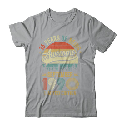 Vintage September 1990 35 Year Old 35th Birthday Men Women Shirt & Hoodie | teecentury