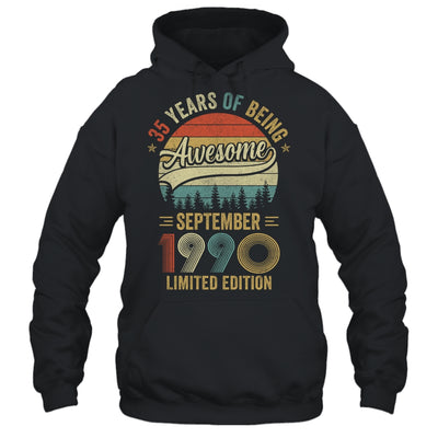 Vintage September 1990 35 Year Old 35th Birthday Men Women Shirt & Hoodie | teecentury