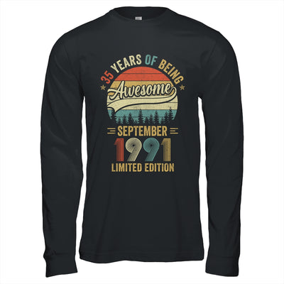 Vintage September 1991 35 Years Old 35th Birthday Men Women Shirt & Hoodie | teecentury