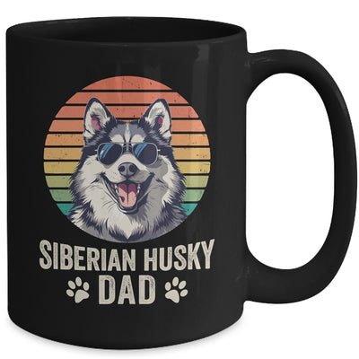 Vintage Siberian Husky Dad For Fathers Day Dog Lover Funny Mug | teecentury