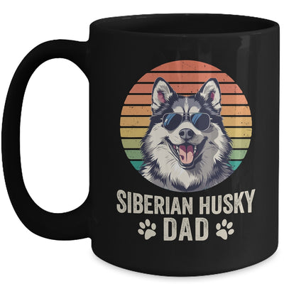 Vintage Siberian Husky Dad For Fathers Day Dog Lover Funny Mug | teecentury