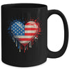 Vintage USA Heart 4th Of July Patriotic American Flag Mug | teecentury