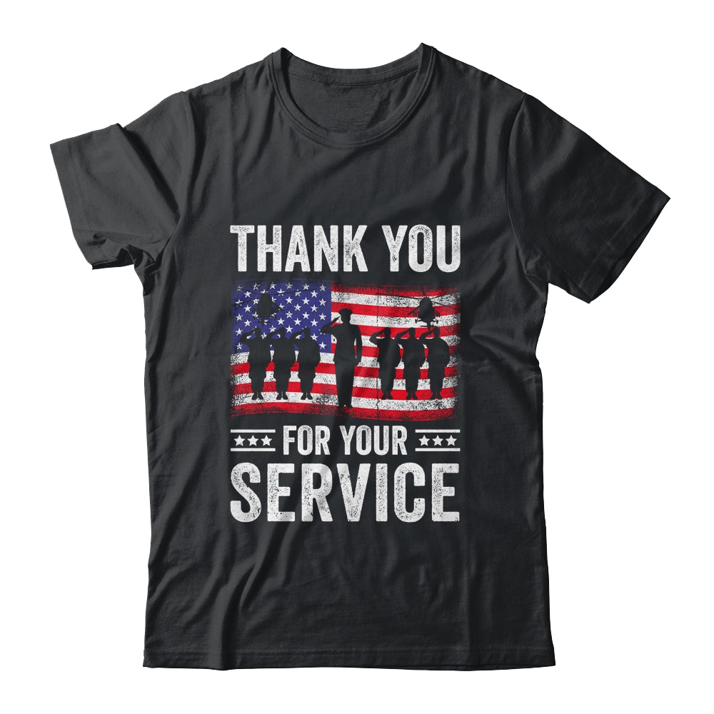Vintage Veteran Thank You For Your Service Veterans Day Shirt & Hoodie | teecentury