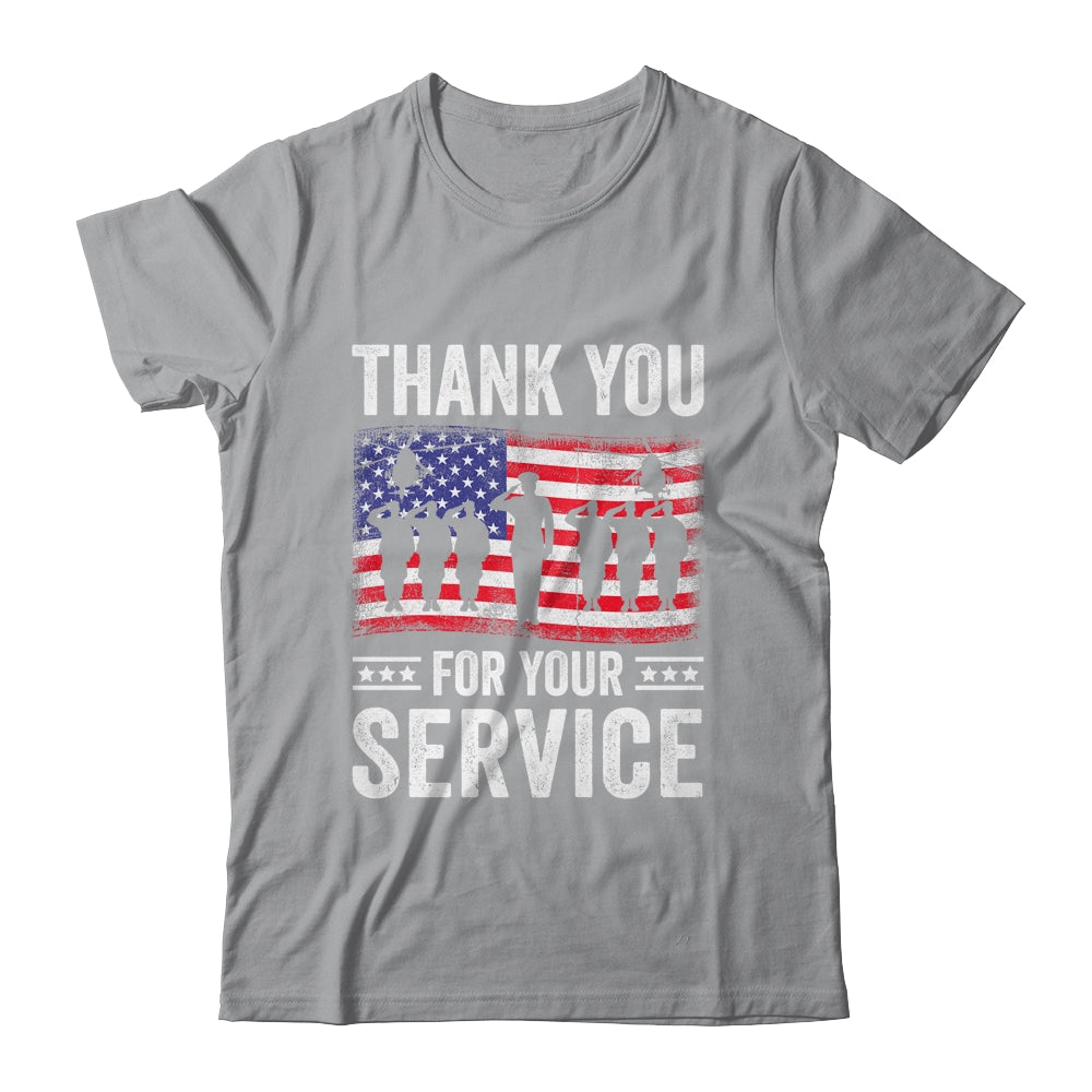 Vintage Veteran Thank You For Your Service Veterans Day Shirt & Hoodie | teecentury