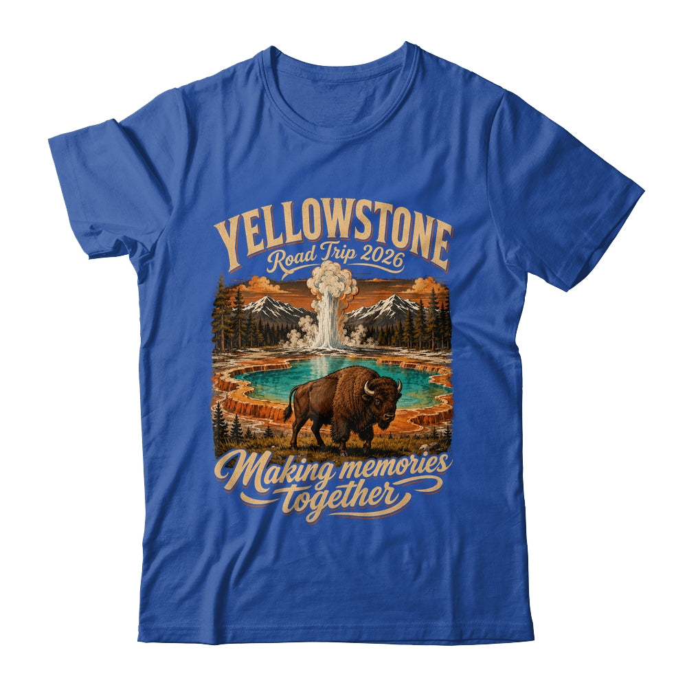 Vintage Yellowstone Road Trip 2026 Mountain Nature Travel Shirt & Tank Top | teecentury