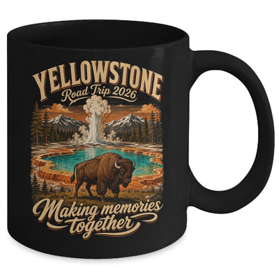Vintage Yellowstone Road Trip 2026 Mountain Nature Travel Mug | teecentury