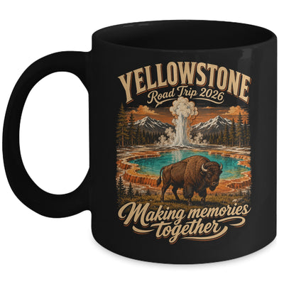Vintage Yellowstone Road Trip 2026 Mountain Nature Travel Mug | teecentury