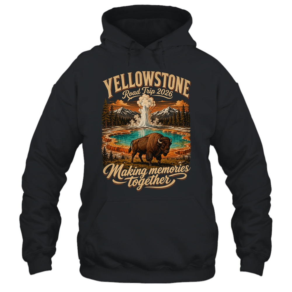 Vintage Yellowstone Road Trip 2026 Mountain Nature Travel Shirt & Tank Top | teecentury