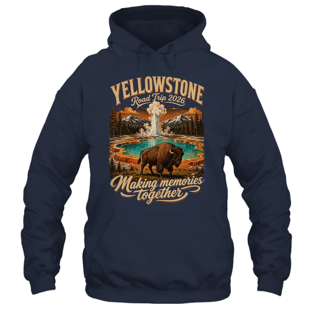 Vintage Yellowstone Road Trip 2026 Mountain Nature Travel Shirt & Tank Top | teecentury