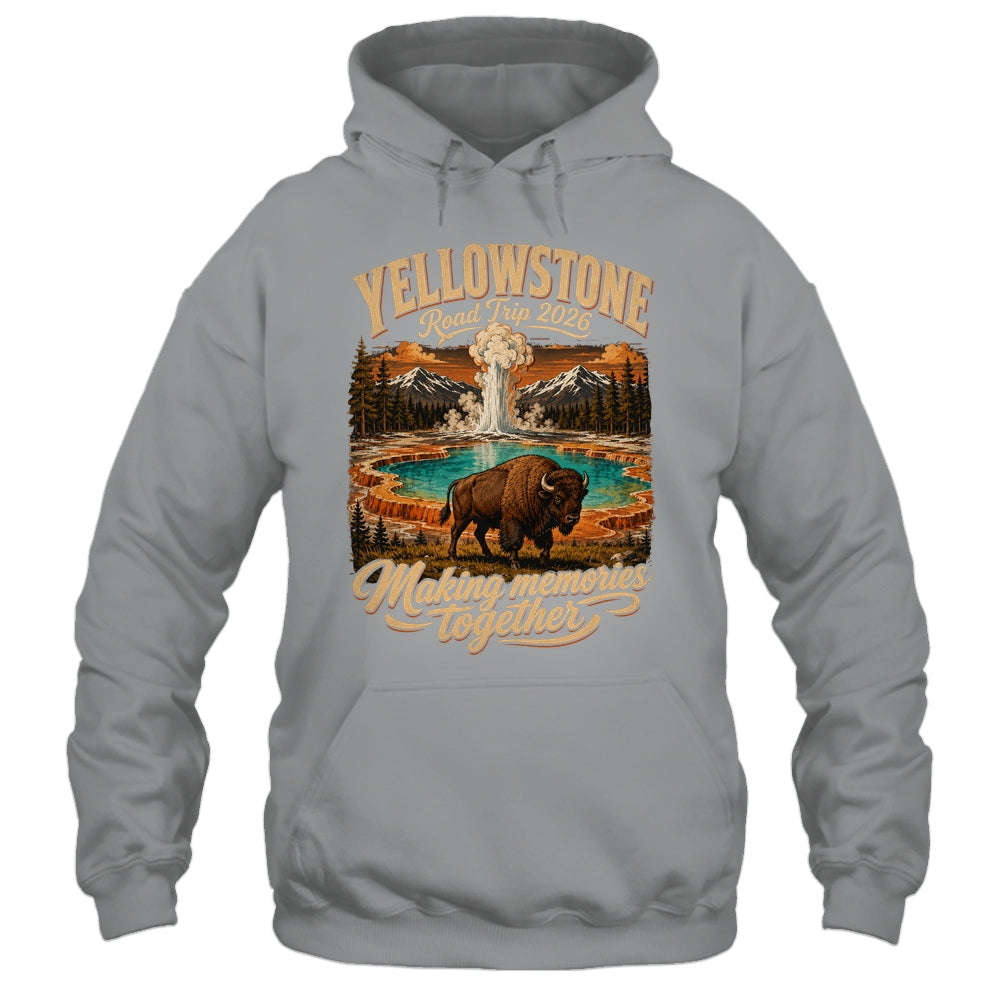 Vintage Yellowstone Road Trip 2026 Mountain Nature Travel Shirt & Tank Top | teecentury