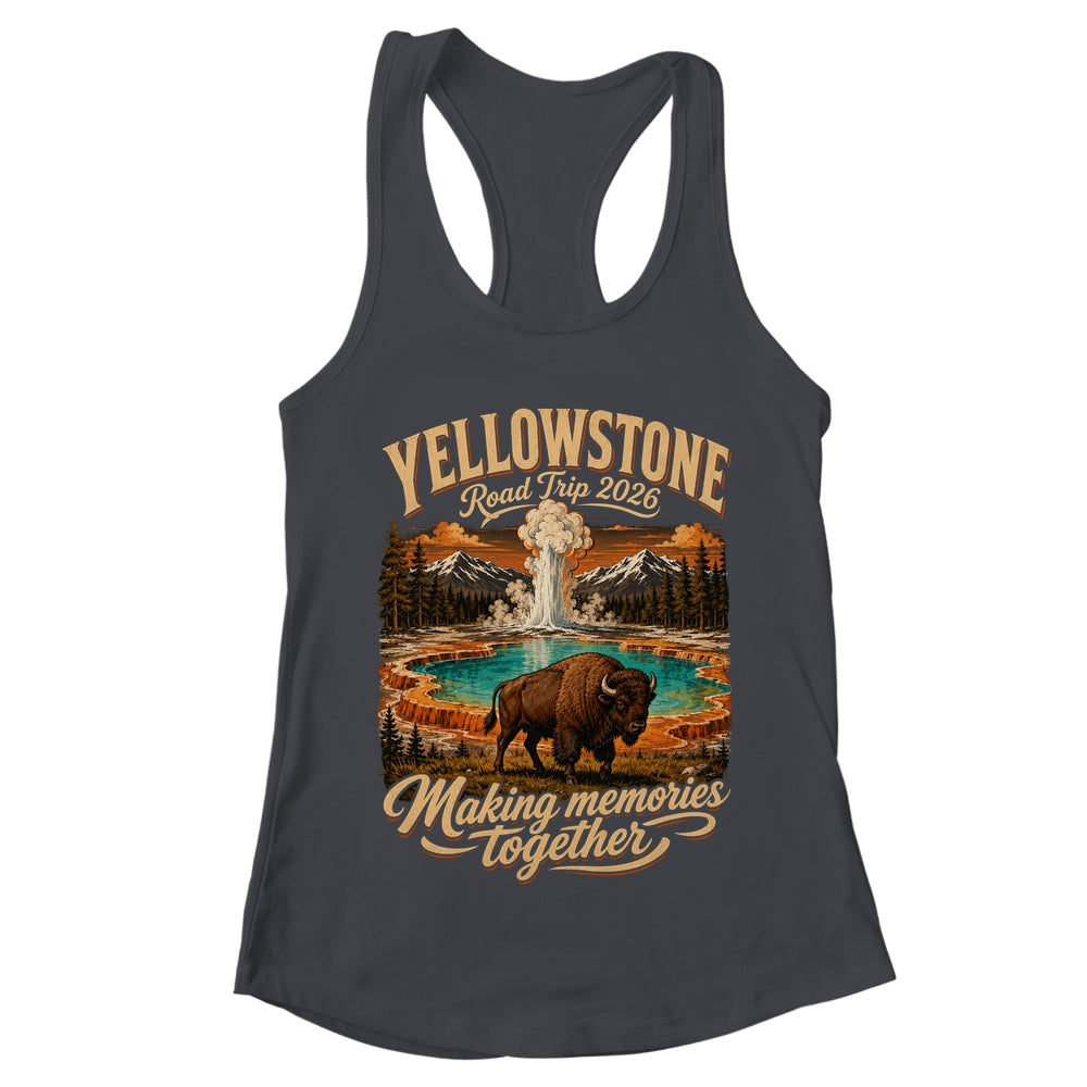 Vintage Yellowstone Road Trip 2026 Mountain Nature Travel Shirt & Tank Top | teecentury