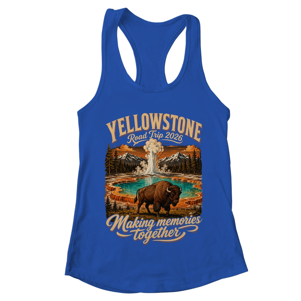 Vintage Yellowstone Road Trip 2026 Mountain Nature Travel Shirt & Tank Top | teecentury
