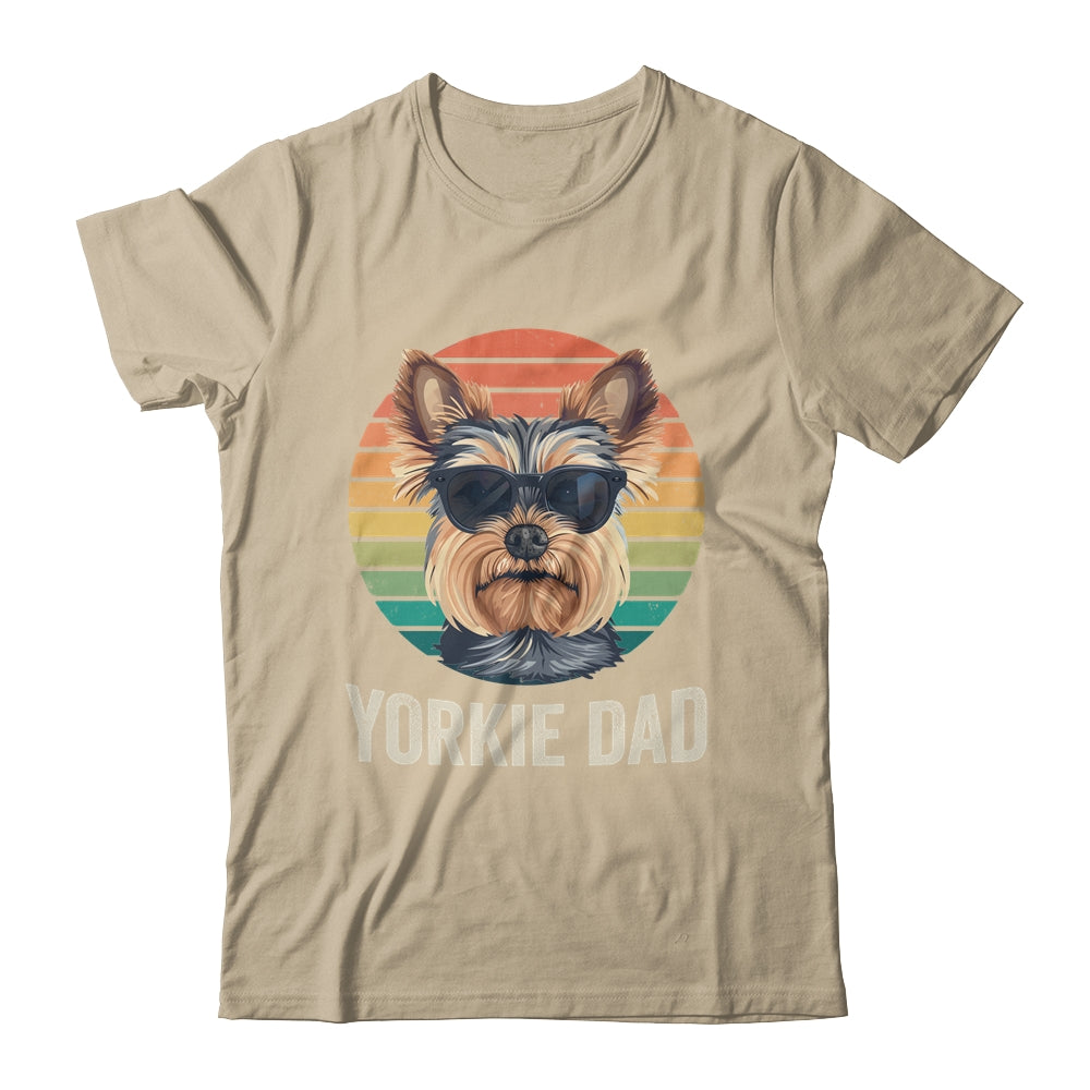 Vintage Yorkie Dad For Fathers Day Dog Lover Funny Shirt & Hoodie | teecentury