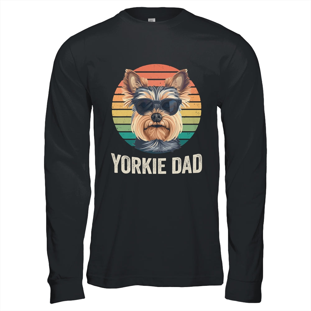 Vintage Yorkie Dad For Fathers Day Dog Lover Funny Shirt & Hoodie | teecentury
