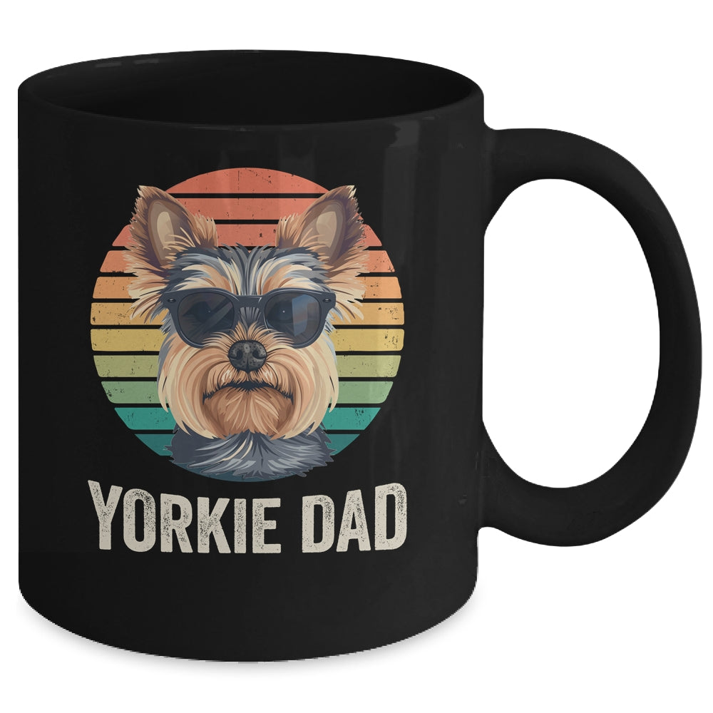 Vintage Yorkie Dad For Fathers Day Dog Lover Funny Mug | teecentury