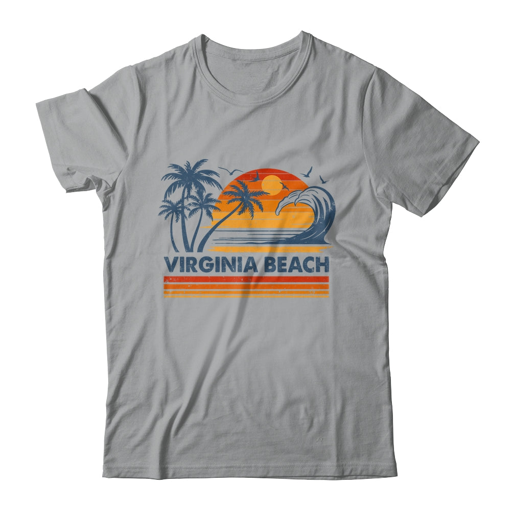 Virginia Beach Vacation Sunset Cute 70s Vintage Retro Beach Shirt & Tank Top | teecentury
