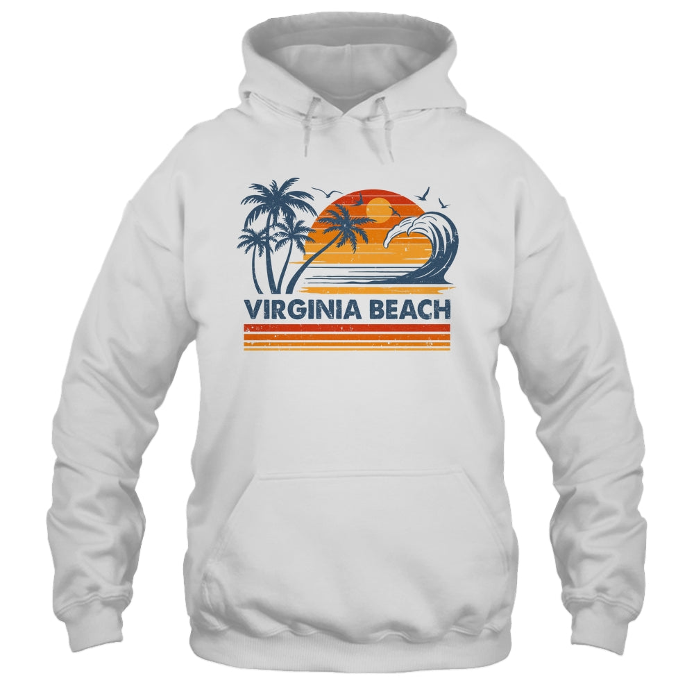 Virginia Beach Vacation Sunset Cute 70s Vintage Retro Beach Shirt & Tank Top | teecentury