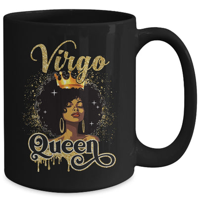 Virgo Queen Birthday Afro Girls Black Zodiac Birthday Mug | teecentury