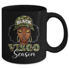 Virgo Season Camo Hat Afro Black Woman Birthday Girls Mug | teecentury