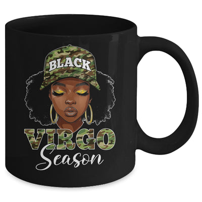 Virgo Season Camo Hat Afro Black Woman Birthday Girls Mug | teecentury