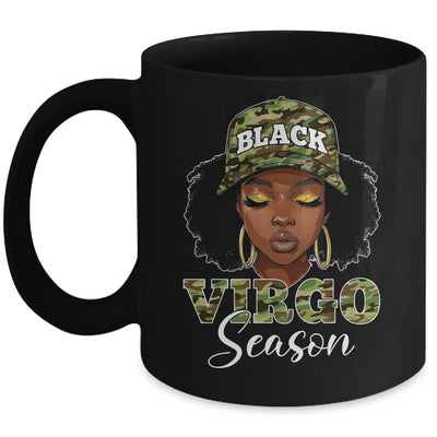 Virgo Season Camo Hat Afro Black Woman Birthday Girls Mug | teecentury
