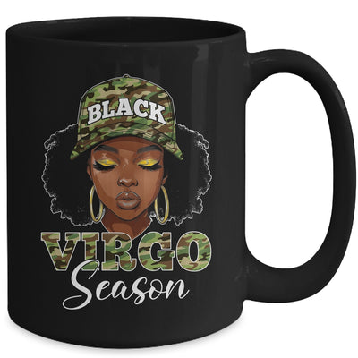 Virgo Season Camo Hat Afro Black Woman Birthday Girls Mug | teecentury