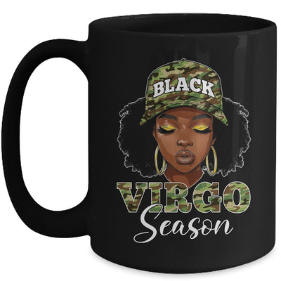 Virgo Season Camo Hat Afro Black Woman Birthday Girls Mug | teecentury