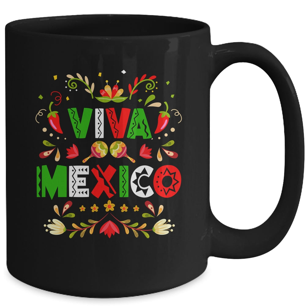 Viva Mexico Flag Mexican Independence Day Men Women Kids Mug | teecentury