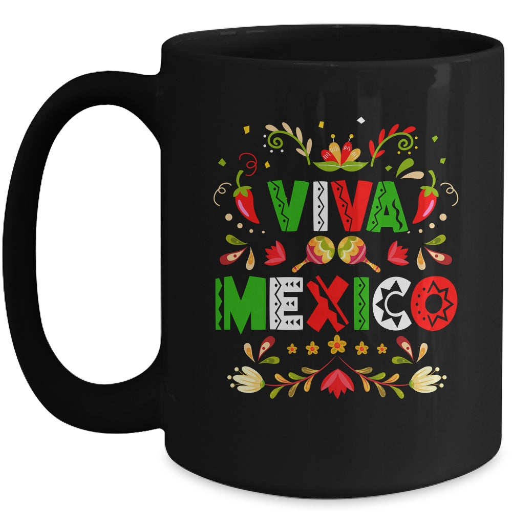 Viva Mexico Flag Mexican Independence Day Men Women Kids Mug | teecentury