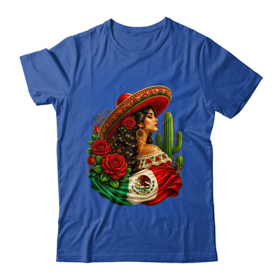 Viva Mexico Mexican Flag Floral Woman Sombrero Fiesta Shirt & Tank Top | teecentury