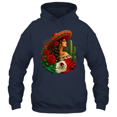 Viva Mexico Mexican Flag Floral Woman Sombrero Fiesta Shirt & Tank Top | teecentury