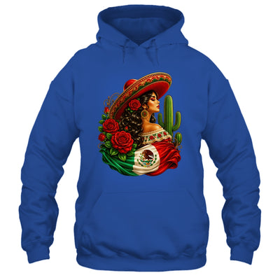Viva Mexico Mexican Flag Floral Woman Sombrero Fiesta Shirt & Tank Top | teecentury