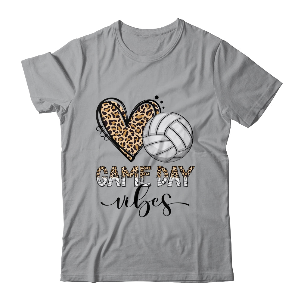 Volleyball Game Day Vibes Volleyball For Girls Mom Leopard Shirt & Tank Top | teecentury