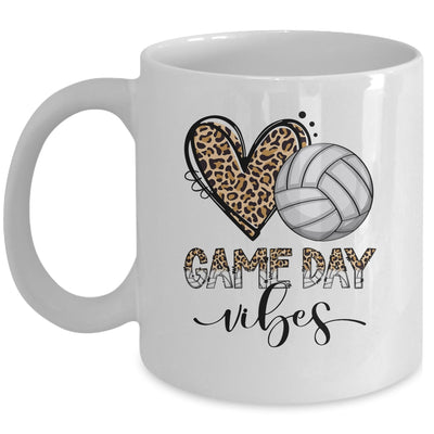 Volleyball Game Day Vibes Volleyball For Girls Mom Leopard Mug | teecentury